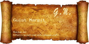 Guist Margit névjegykártya
